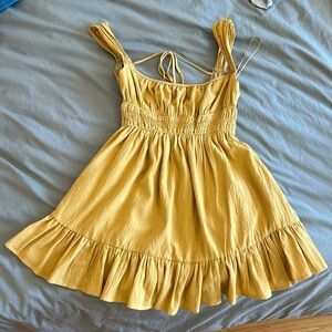 Yellow mini dress